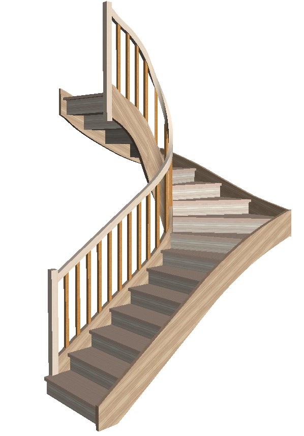 3D Stair Designed with StairDesigner 