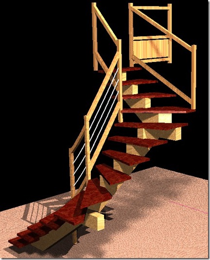 central stringer staircase