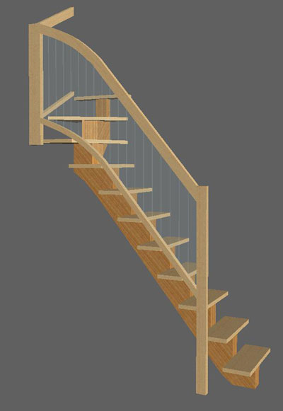 quarter turn staircase design