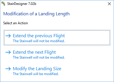 StairDesigner landing step function