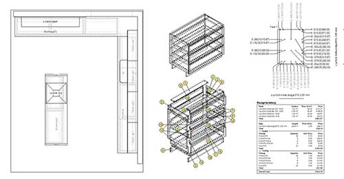 kitchen created using cabinet plan service