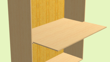 Adding a sliding shelf to a cabinet designed with Polyboard