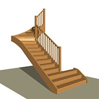 Variable width stair design