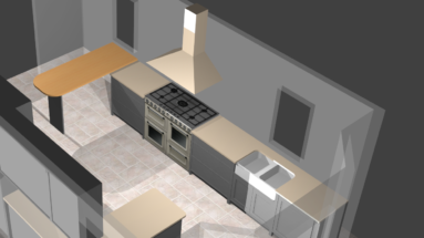Screenshot of kitchen from Polyboard software