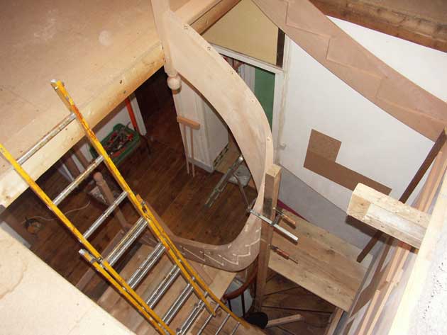Installing a stair in a small space has to be thought out in the design phase