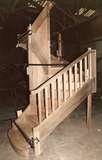 Stair assembled in workshop