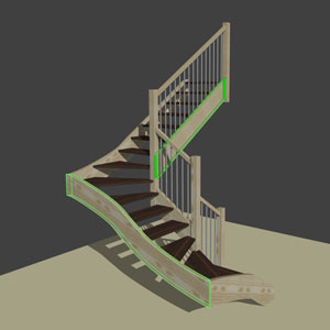 3d stair in stairdesigner