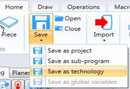 Maestro Save as technology command