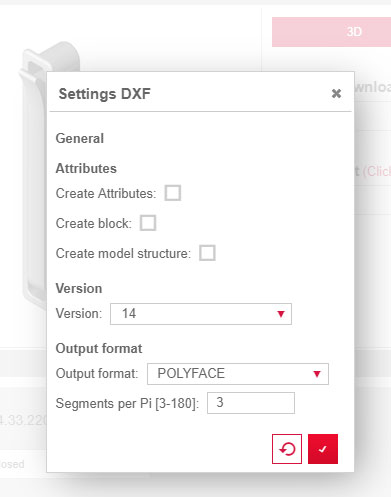 3d dxf polyface hardware settings
