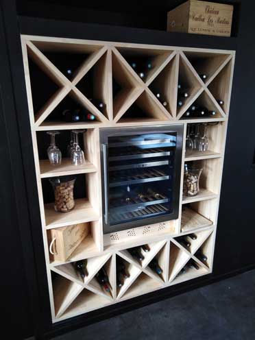 wine cellar designed using polyboard