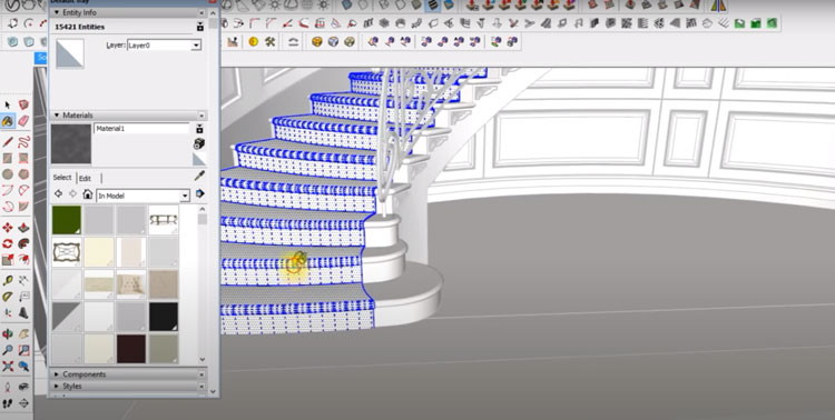 sketchup stair example