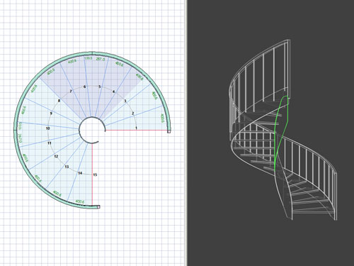 curved stair using stairfile service