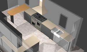 kitchen project in polyboard