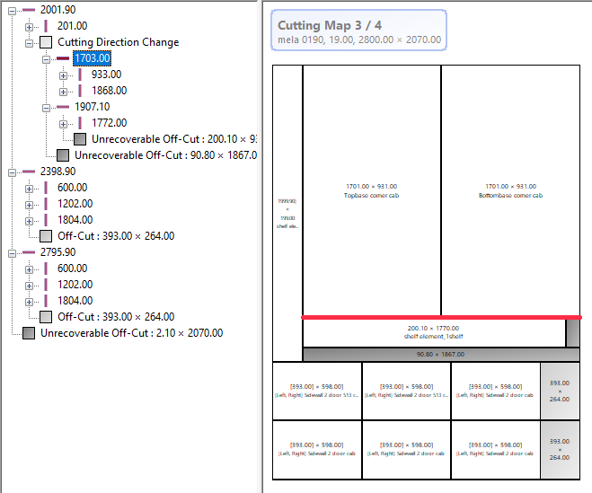 cutting maps and cutting sequence in OptiCut