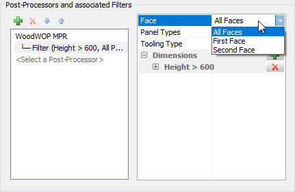 polyboard post processor filter panel faces