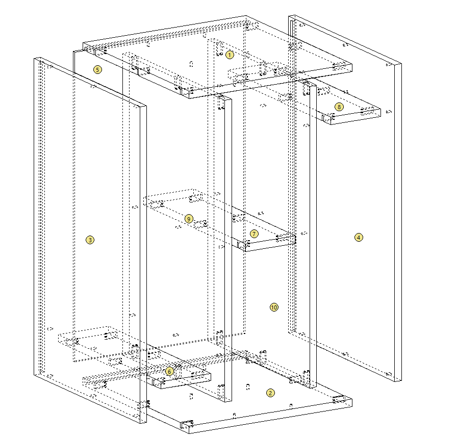 cabinet with nest-fix hardware