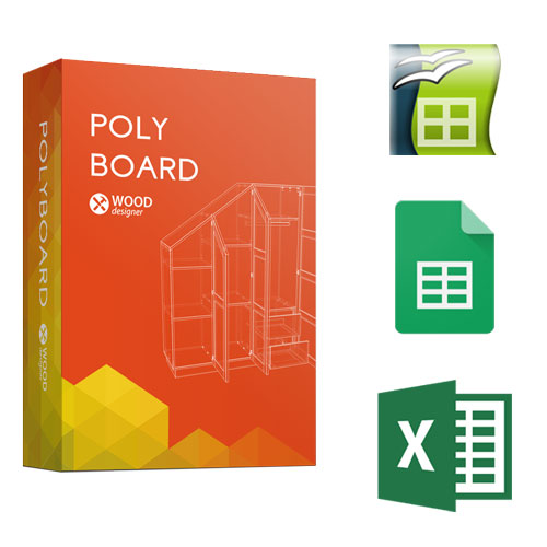opticut and polyboard or spreadsheet integration