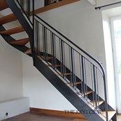 wood and metal stair project