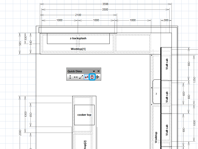 full cabinet dimensions in project plan