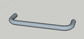 follow me tool in sketchup used to create 3d model of handle