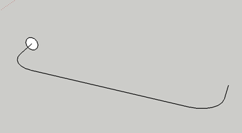shape of handle drawn in sketchup
