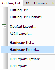 hardware export menu option in Polyboard