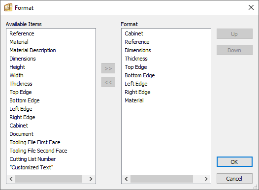 additional label format settings
