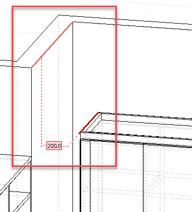 Horizontal measuring tool in polyboard