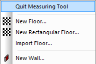 quit measuring tool menu option