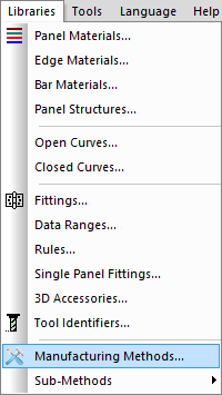 manufacturing methods menu