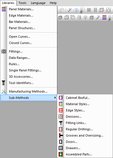 manufacturing sub-methods menu