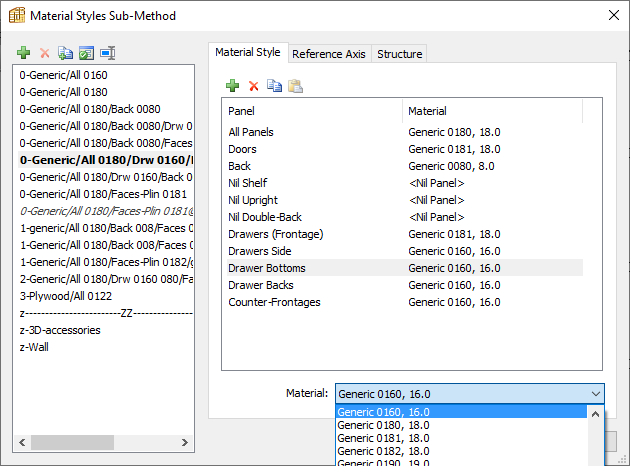 material styles sub-method