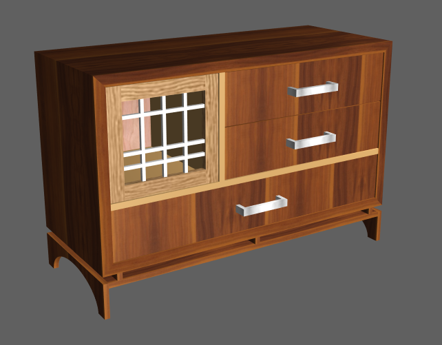 cabinet in 3D solid view