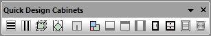 quick design cabinets toolbar