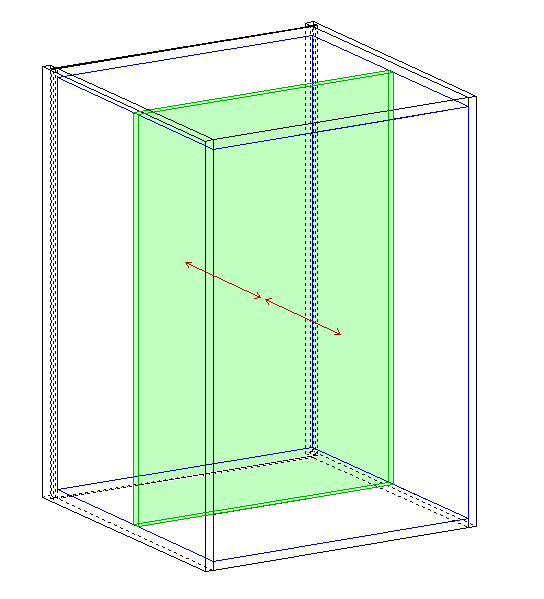 polyboard cabinet with double back