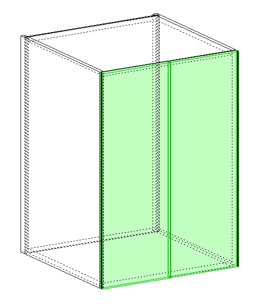 cabinet double doors in polyboard