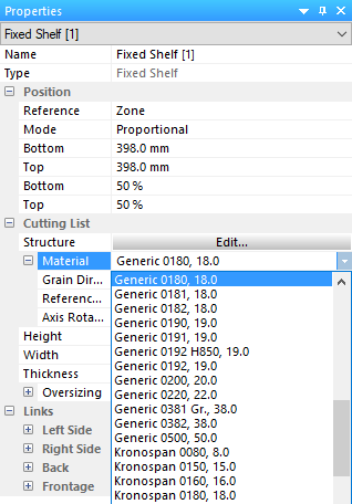 select material in polyboard