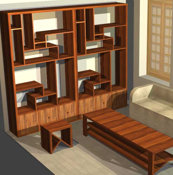 living room with inner casing example