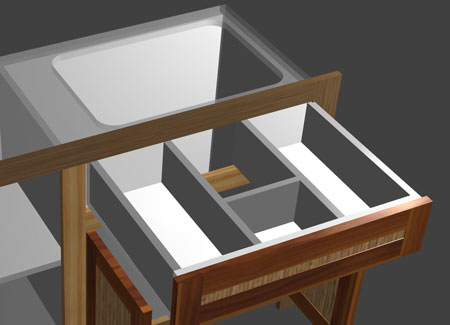 drawer partitions in polyboard