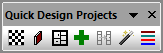 quick design projects toolbar