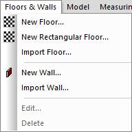 floors and walls menu