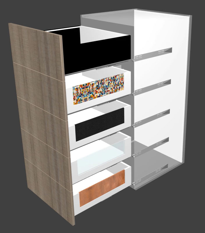 hettich drawers in polyboard