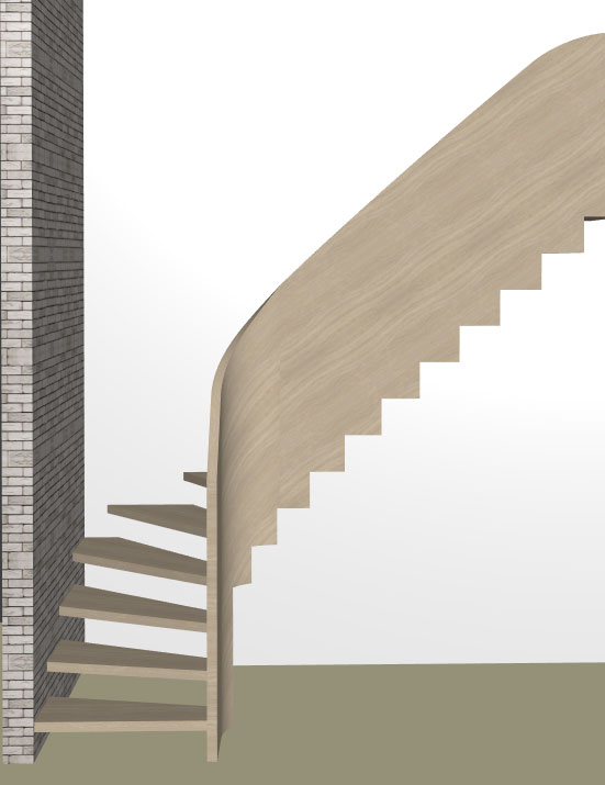 quarter turn stair model