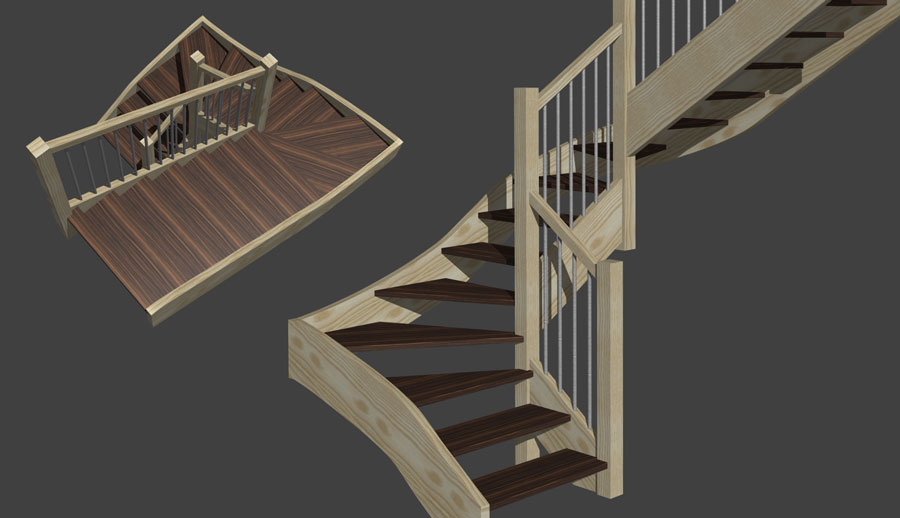 3d stair model