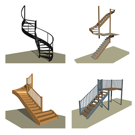 4 stairs designed in stairdesigner