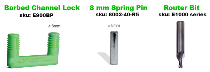channel lock, spring and t-slot drill bit