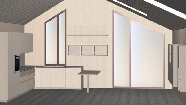 kitchen project in polyboard