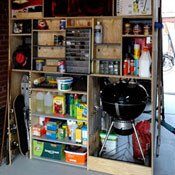 garage storage made with free cabinet design software with cutlist