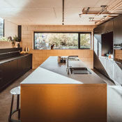 kitchen designed in wood designer software